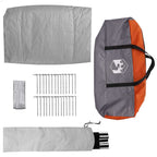 Campingzelt Grau und Orange 308 x 268 x 130 cm Polyester