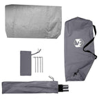 Zelt mit Dach mit Speicher Grau und Schwarz 236 x 108 x 120 cm