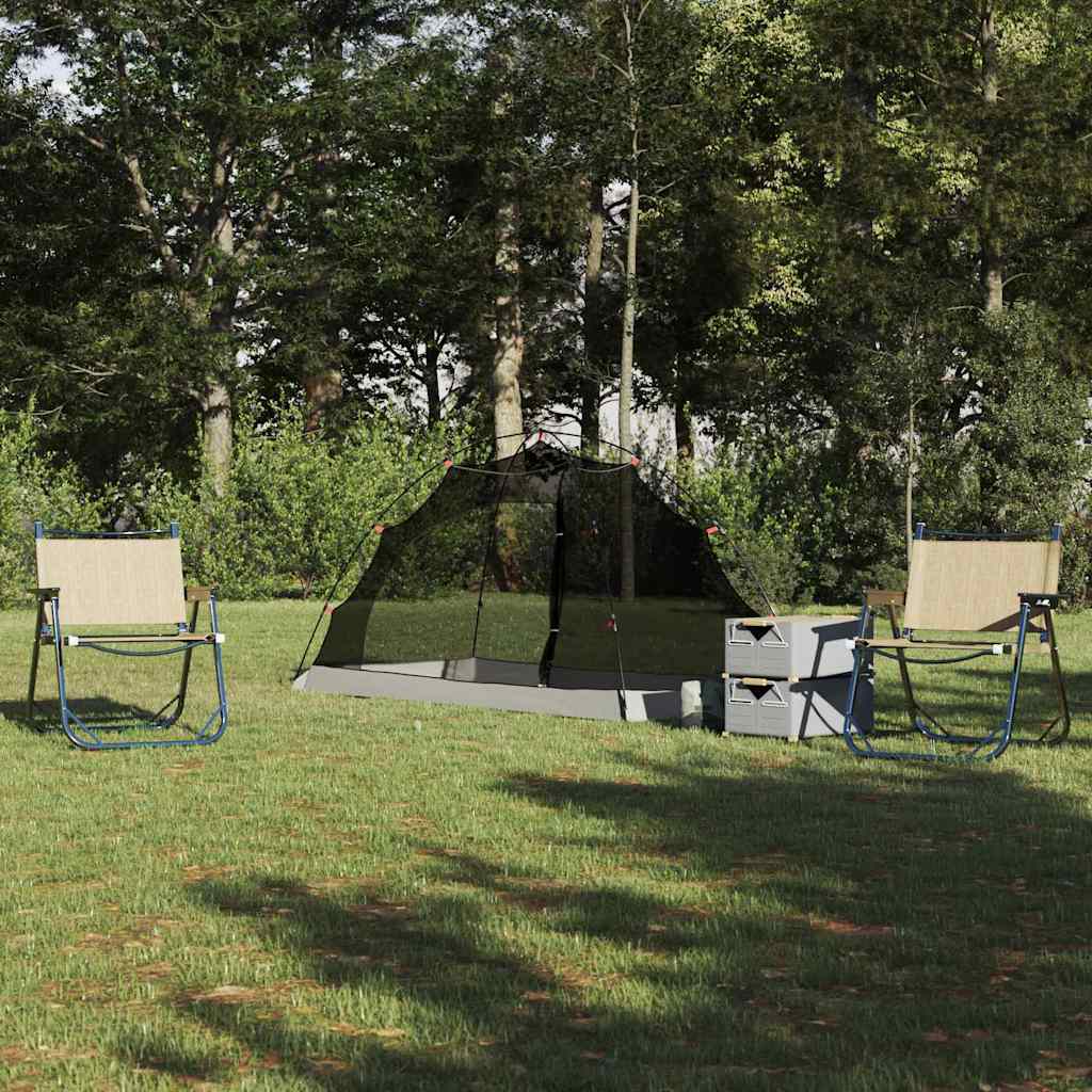 Zelt mit Dach mit Speicher Grau und Schwarz 236 x 108 x 120 cm