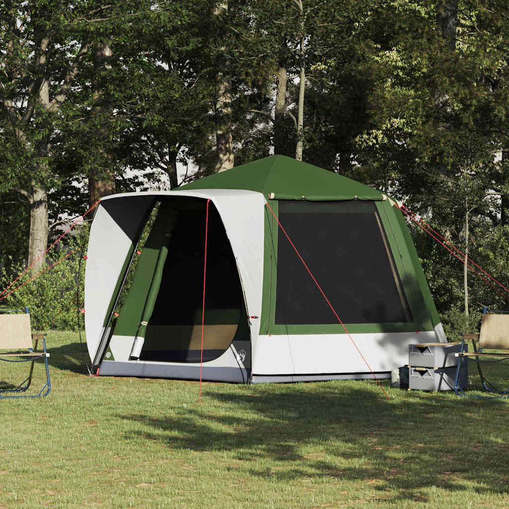 Campingzelt Hütte mit Dach Grün 420 x 420 x 227 cm Polyester