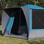 Campingzelt Hütte mit Dach Blau 420 x 420 x 227 cm Polyester