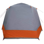 Campingzelt Hütte Grau und Orange 420 x 420 x 227 cm Polyester