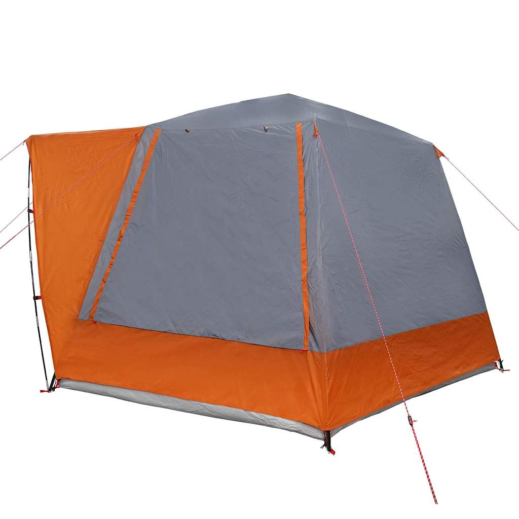 Campingzelt Hütte Grau und Orange 420 x 420 x 227 cm Polyester