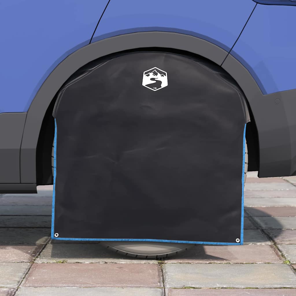 Radkappe Schwarz und Blau 108 x 76 cm Oxford