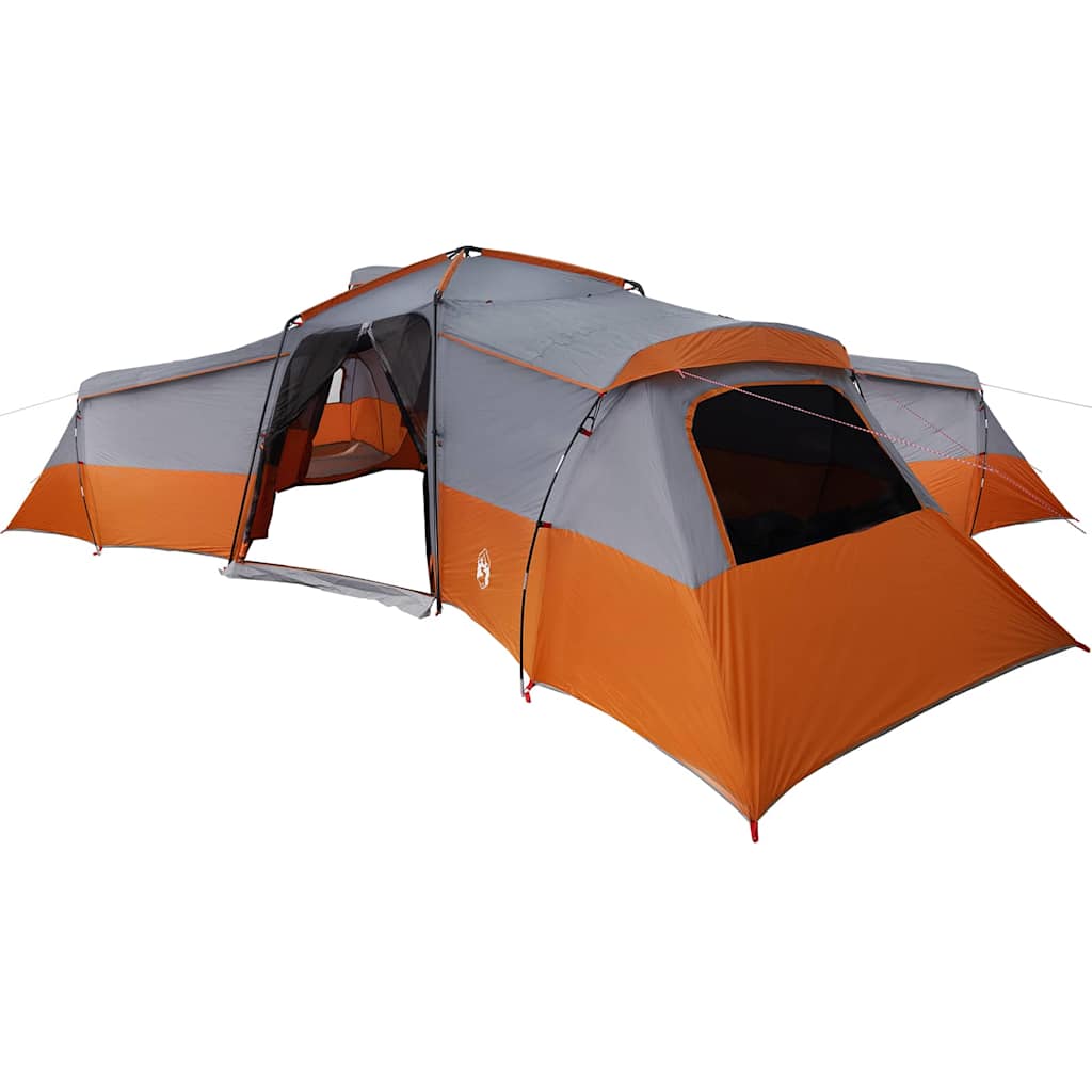 Familienzelt mit Dach Grau und Orange 833 x 585 x 216 cm Taft