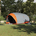 Tunnelzelt mit Dach Grau und Orange 410 x 285 x 198 cm Taft