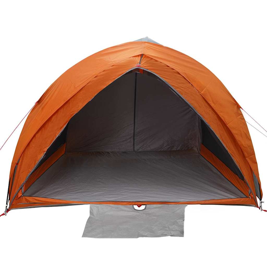 Tunnelzelt mit Dach Grau und Orange 410 x 285 x 198 cm Taft