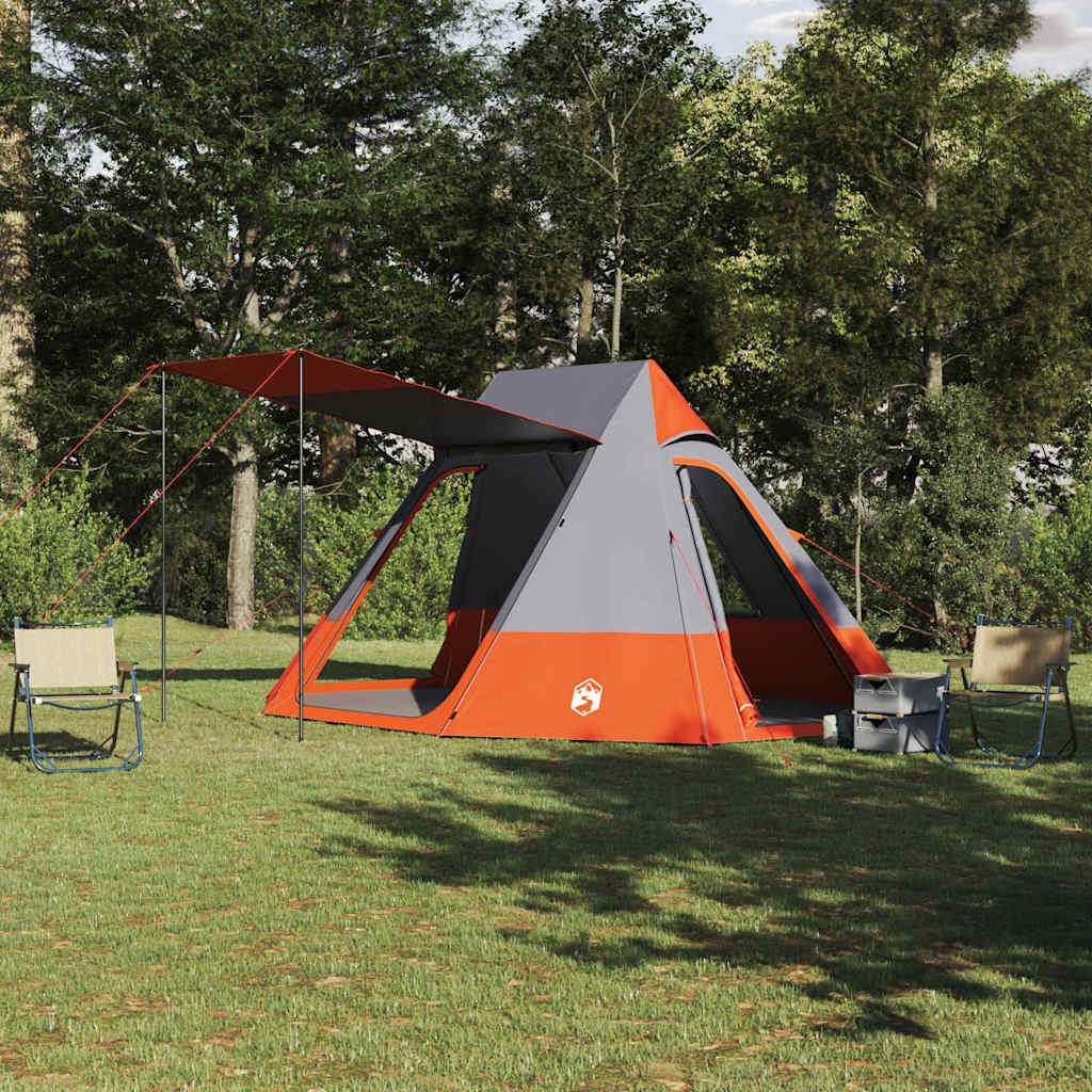 Campingzelt mit Dach Grau und Orange 482 x 360 x 227 cm Taft