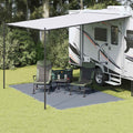 Zeltteppich Blau und Grau 400 x 250 cm Polyethylen