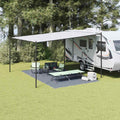 Zeltteppich Blau und Grau 500 x 300 cm Polyethylen
