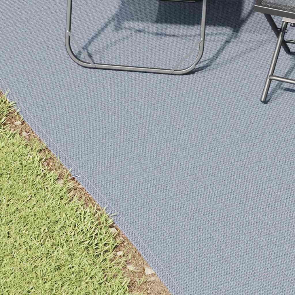 Zeltteppich Blau und Grau 400 x 400 cm Polyethylen