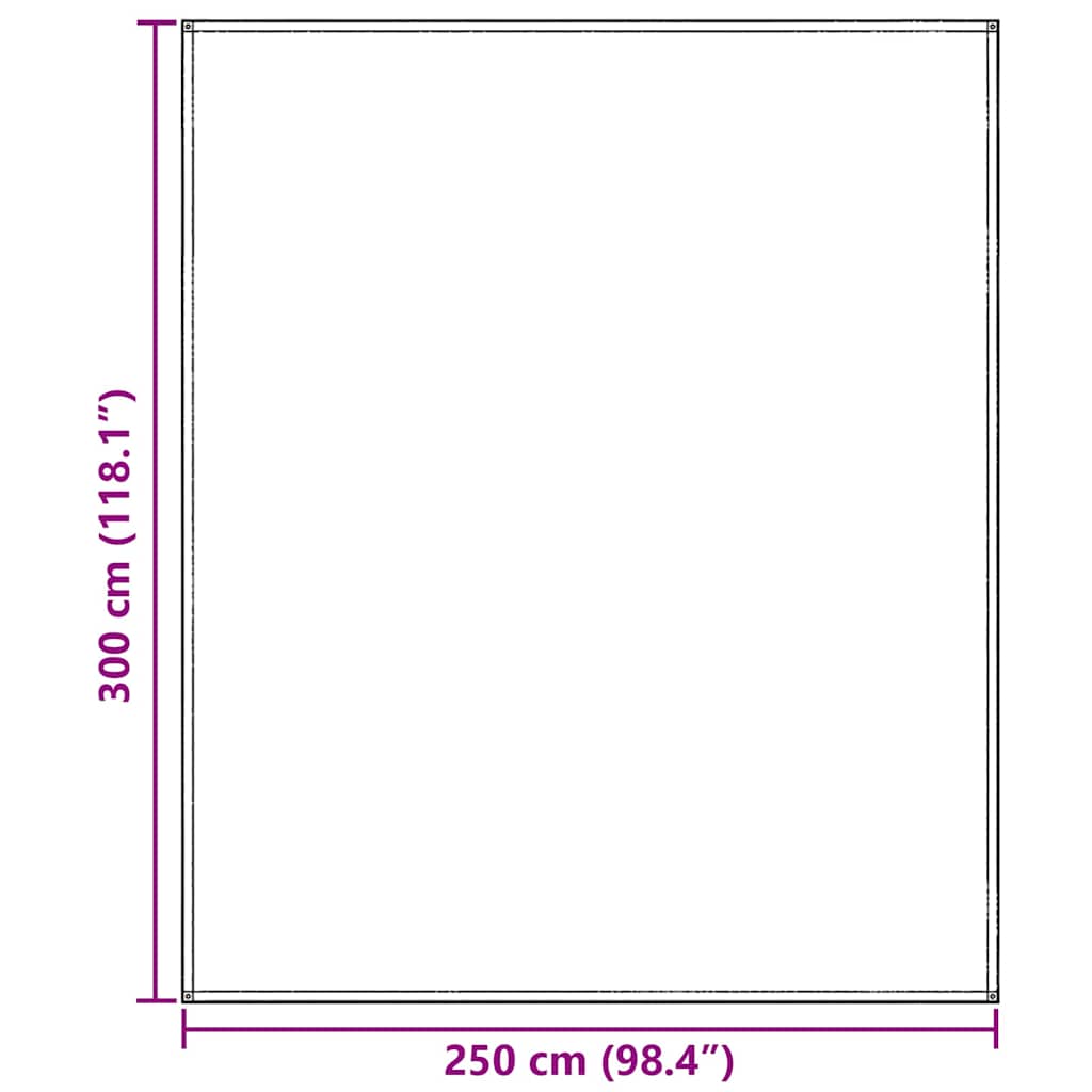 Zeltteppich Hellgrau 300 x 250 cm Polyethylen