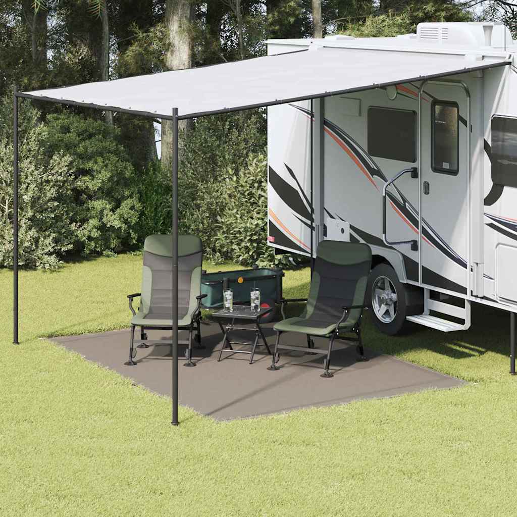 Zeltteppich Hellgrau 350 x 250 cm Polyethylen