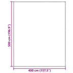 Zeltteppich Hellgrau 500 x 400 cm Polyethylen