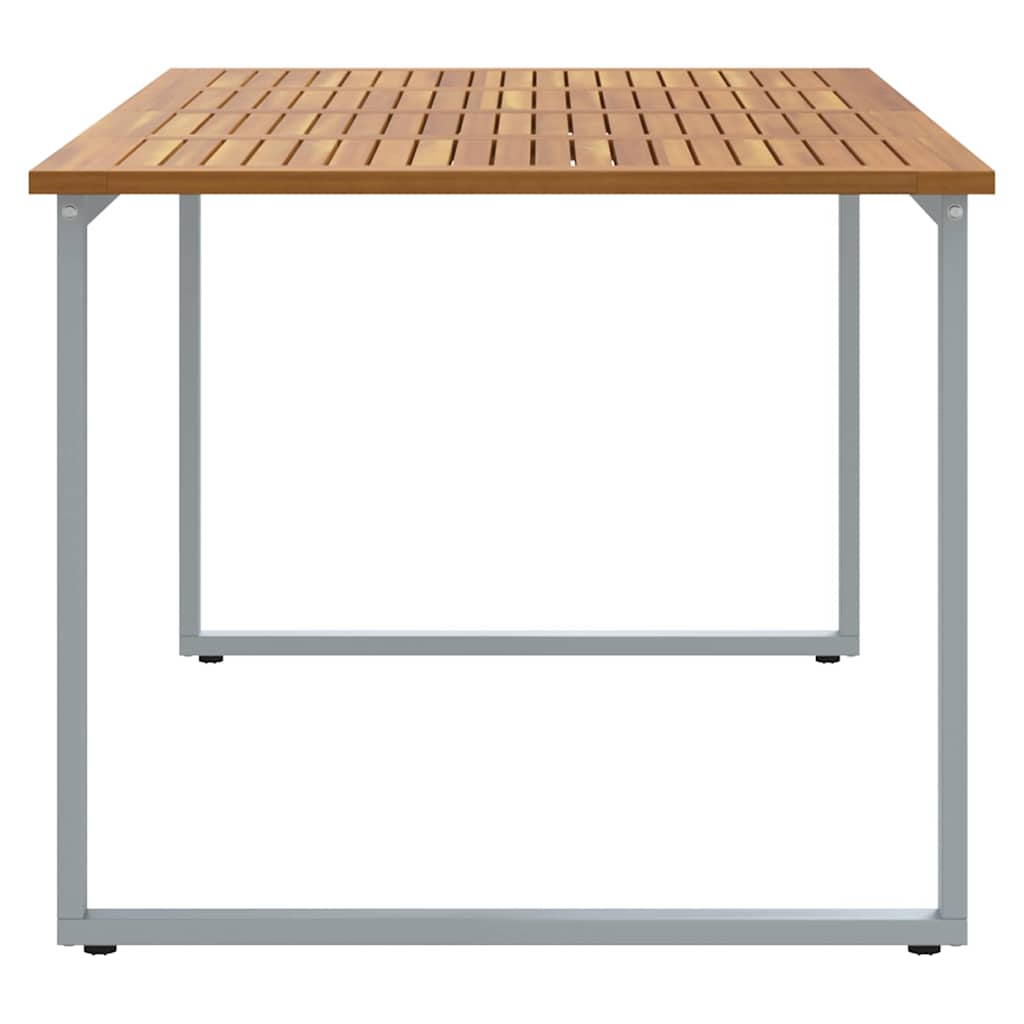 Gartentisch Grau 180 x 90 x 75 cm Massivholz Akazie