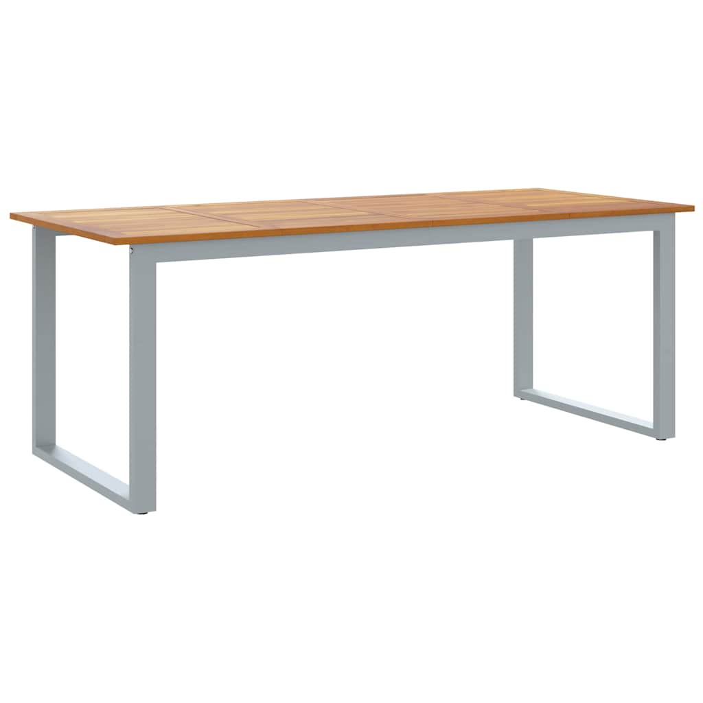 Gartentisch Grau 200 x 90 x 75 cm Massivholz Akazie