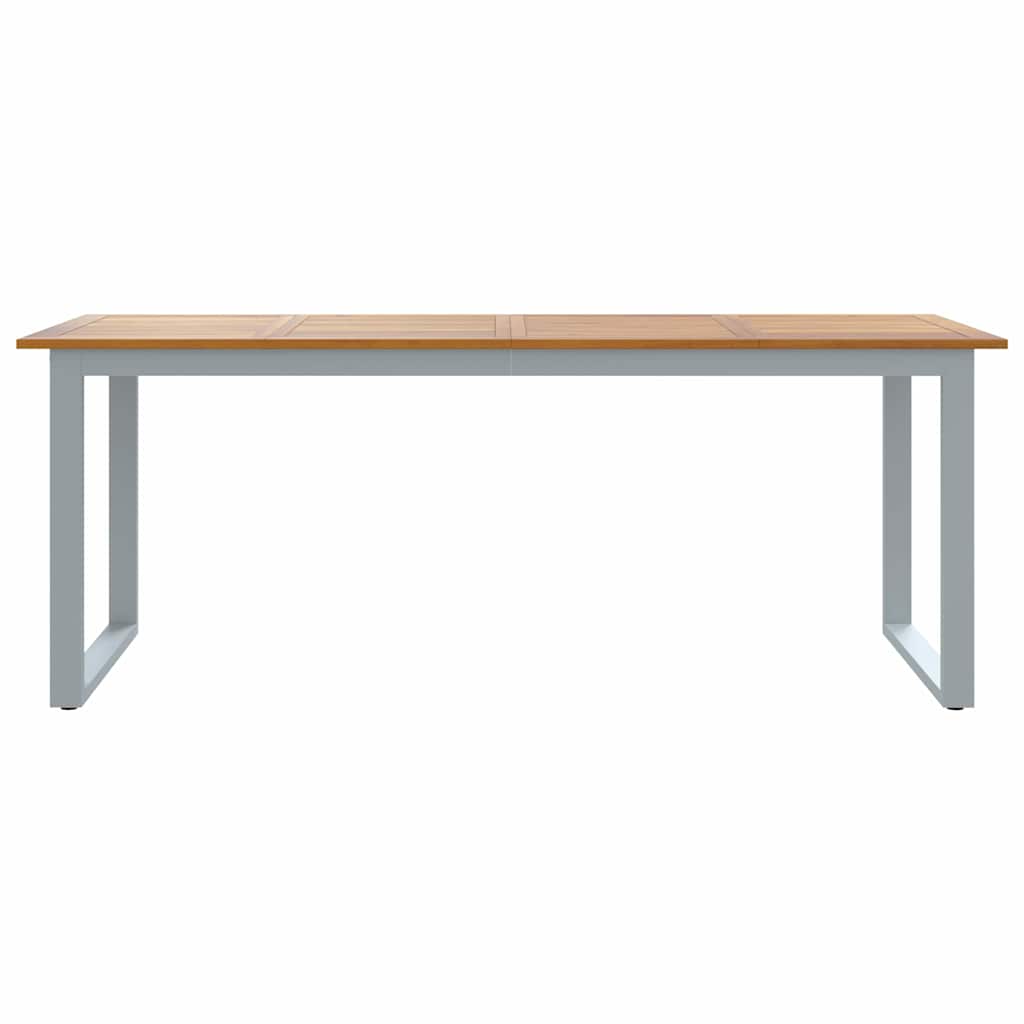 Gartentisch Grau 200 x 90 x 75 cm Massivholz Akazie