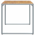 Gartentisch Grau 140 x 80 x 75 cm Massivholz Akazie