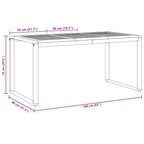 Gartentisch Grau 160 x 80 x 75 cm Massivholz Akazie