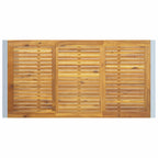 Gartentisch Grau 160 x 80 x 75 cm Massivholz Akazie