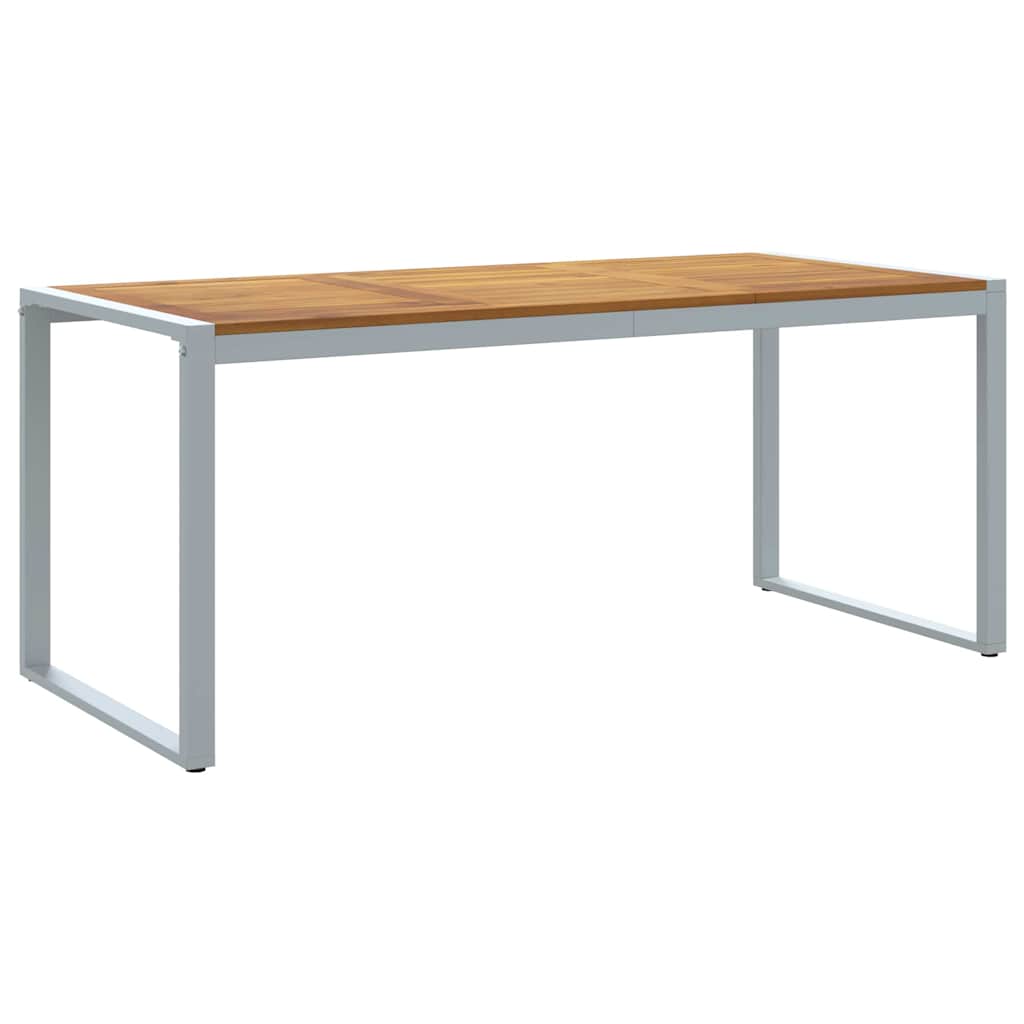 Gartentisch Grau 180 x 90 x 75 cm Massivholz Akazie