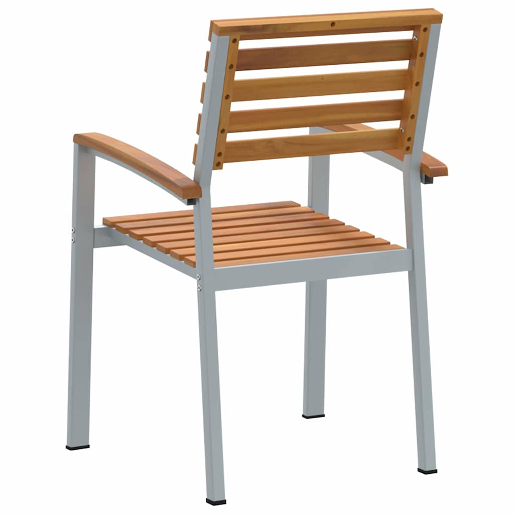 Gartenstuhl 2 pcs Braun 56 x 57 x 87 cm Massivholz Akazie
