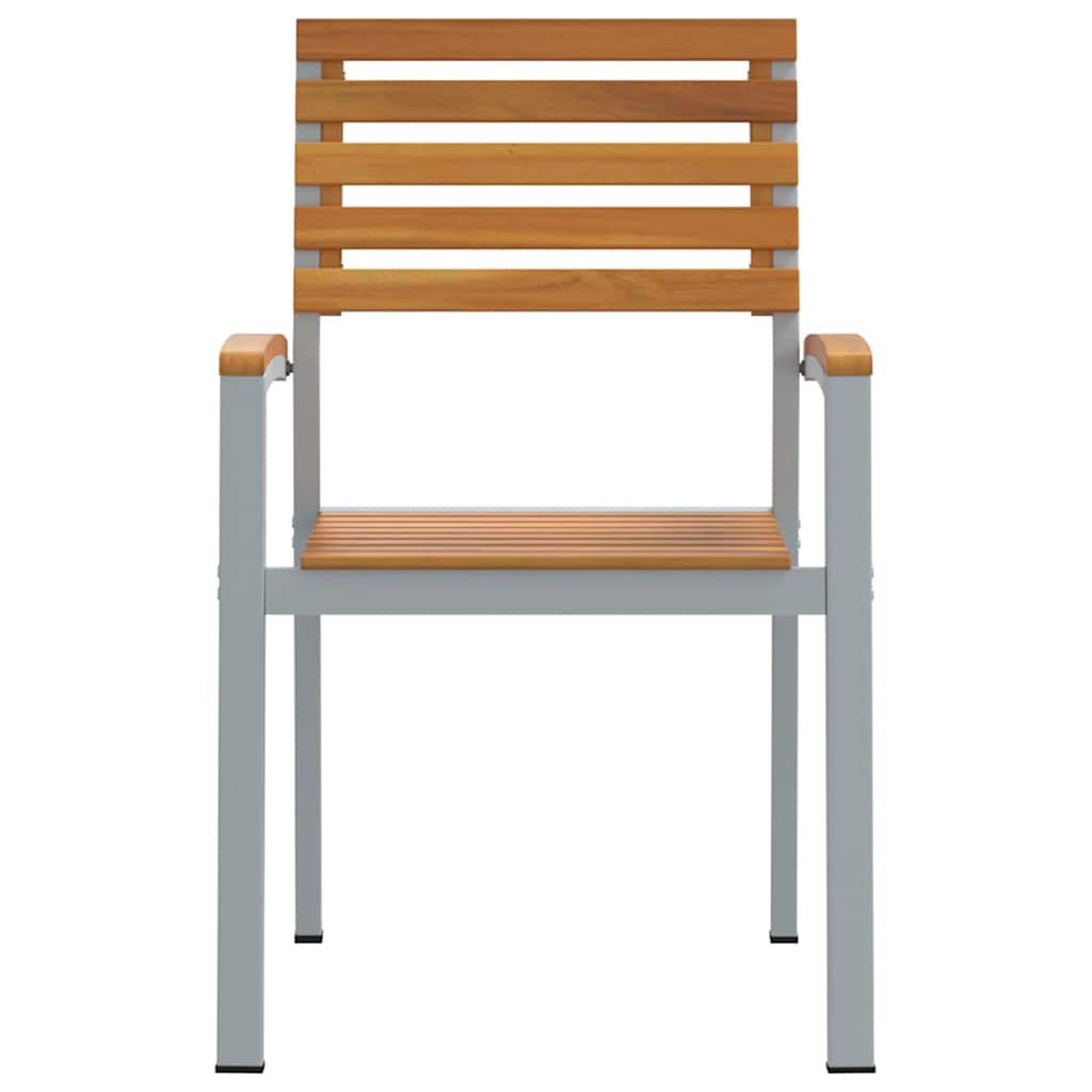 Gartenstuhl 2 pcs Braun 56 x 57 x 87 cm Massivholz Akazie