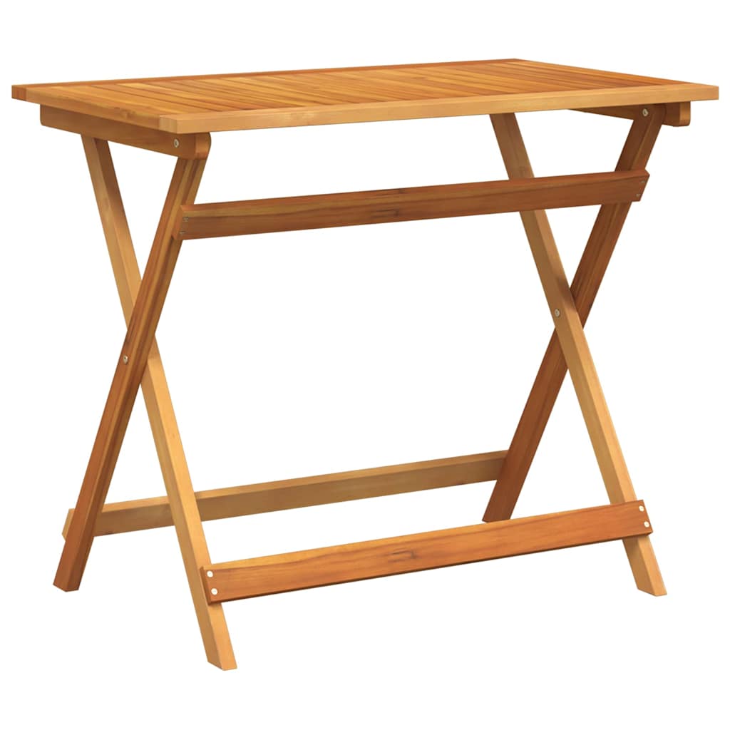 Gartentisch Braun 90 x 55 x 75 cm Massivholz Akazie