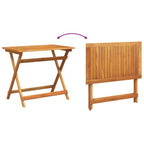 Gartentisch Braun 90 x 55 x 75 cm Massivholz Akazie