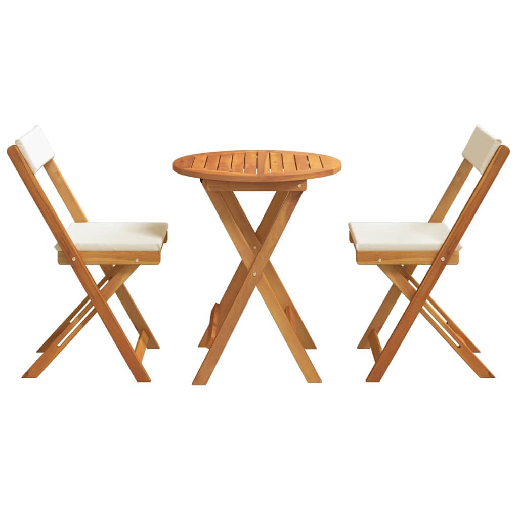 Garten Essgruppe mit Kissen 3 pcs Öl-Natur Massivholz Akazie