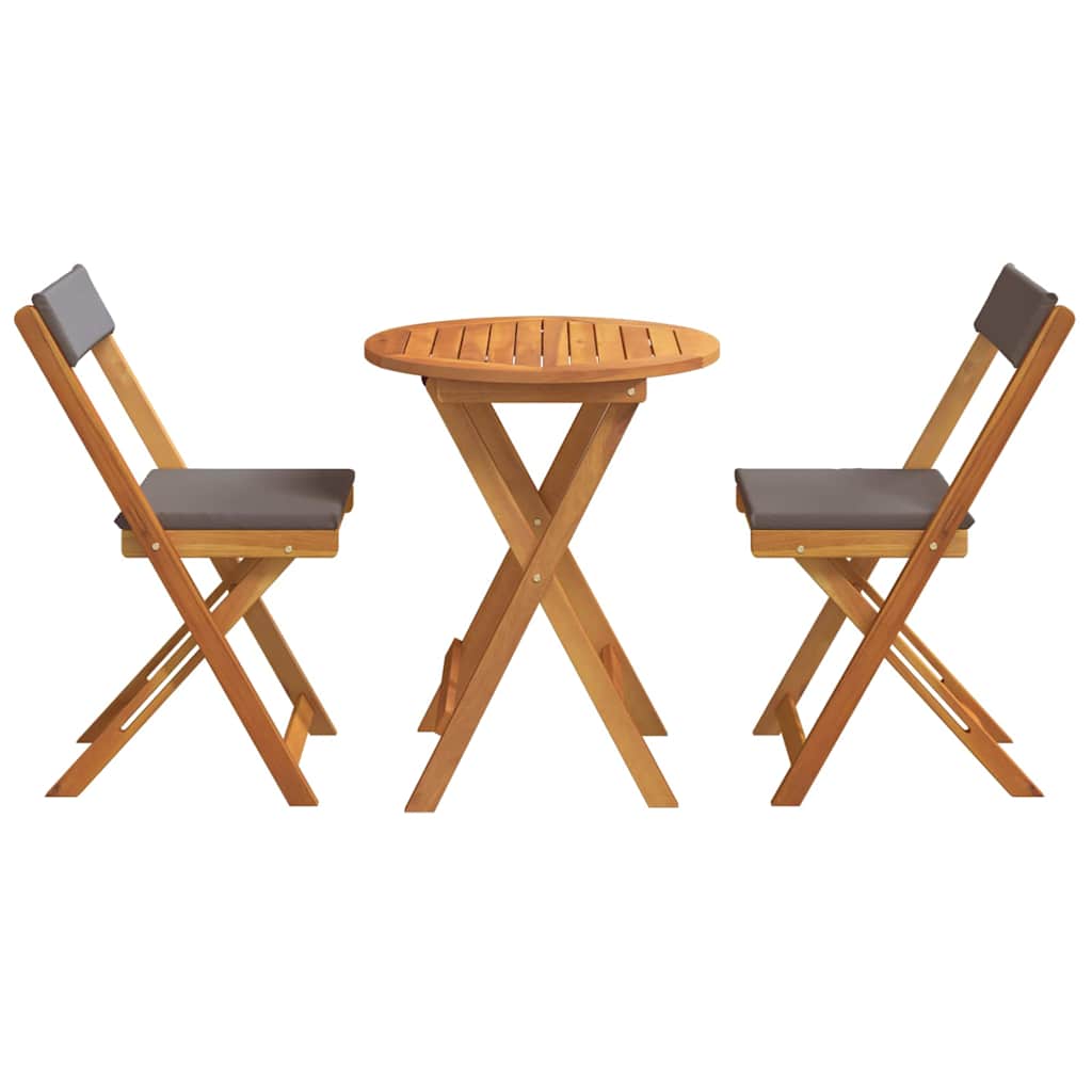 Garten Essgruppe mit Kissen 3 pcs Öl-Natur Massivholz Akazie