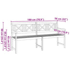 Bank Outdoor Natur 180 x 56 x 90 cm Massivholz Akazie