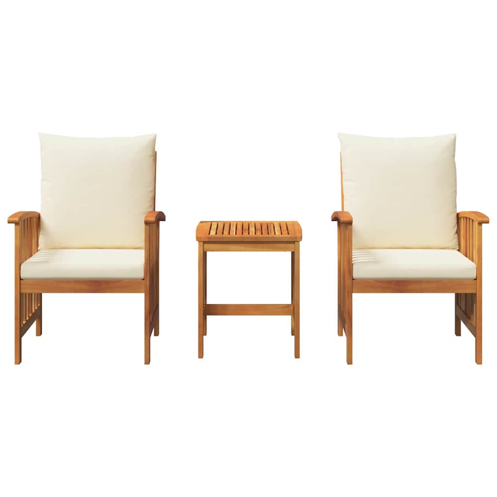 Gartensofa-set mit Kissen 3 pcs Öl-Natur Massivholz Akazie
