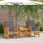 Gartensofa-set mit Kissen 3 pcs Öl-Natur Massivholz Akazie