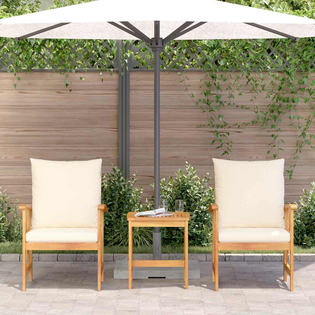 Gartensofa-set mit Kissen 3 pcs Öl-Natur Massivholz Akazie