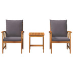Gartensofa-set mit Kissen 3 pcs Öl-Natur Massivholz Akazie