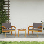Gartenstuhl mit Kissen 2 pcs Öl-Natur Massivholz Akazie
