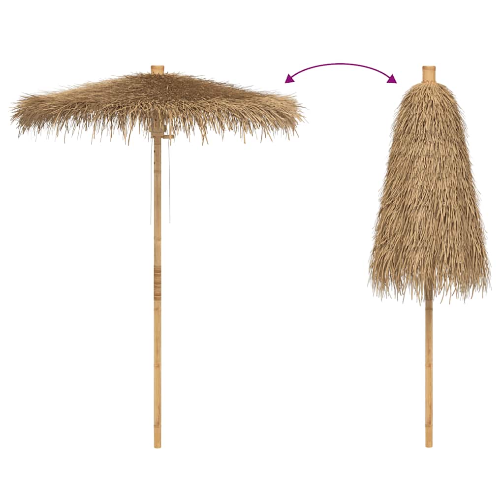 Tiki-Schirm mit Bananenblatt-Dach 150 cm Bambus