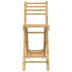 Outdoor-Barhocker mit Fußstützen 2 Stk. Klappbar Bambus
