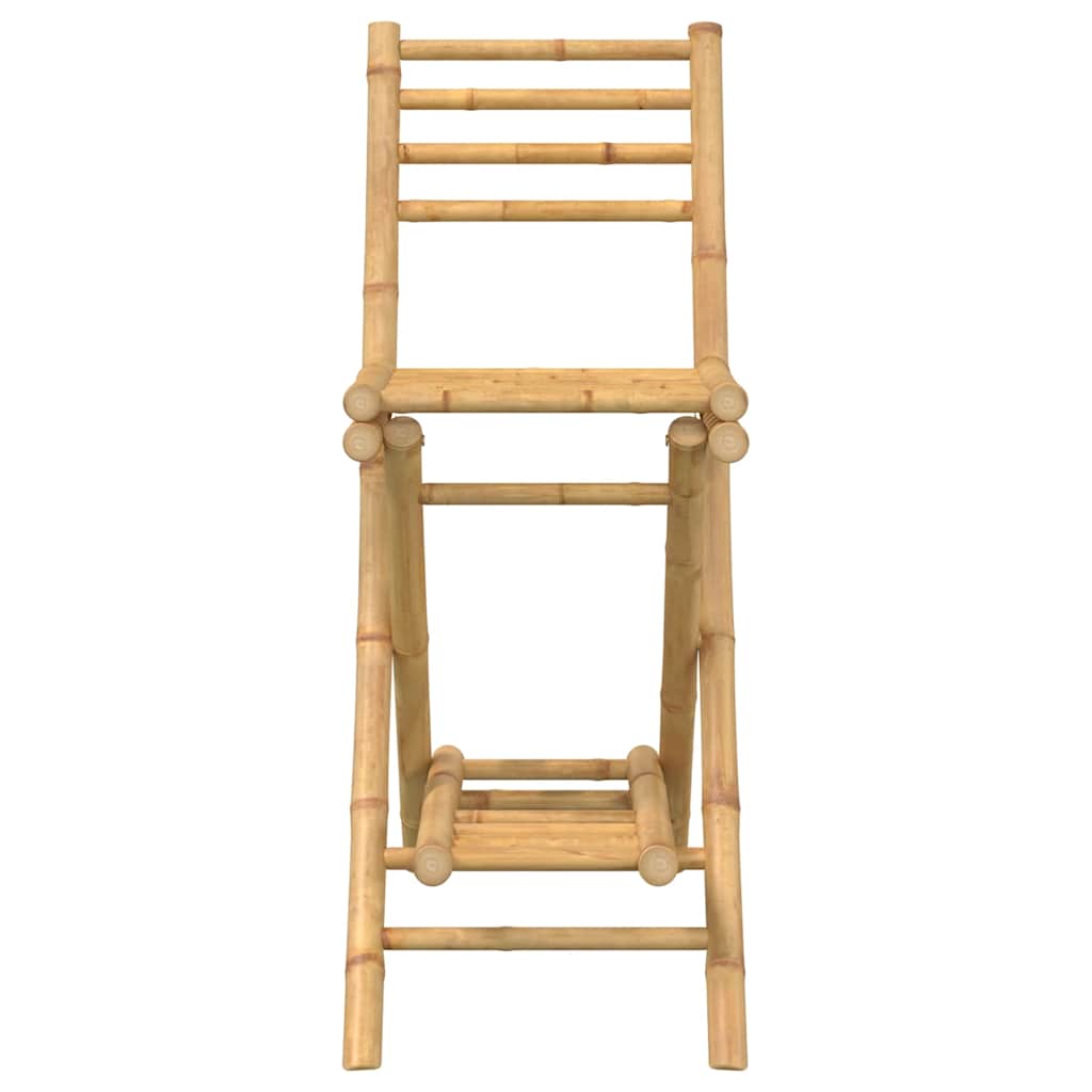 Outdoor-Barhocker mit Fußstützen 2 Stk. Klappbar Bambus