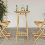 Garten-Bartisch Rund Ø55x100 cm Bambus
