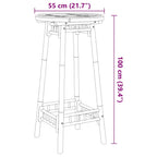 Garten-Bartisch Rund Ø55x100 cm Bambus