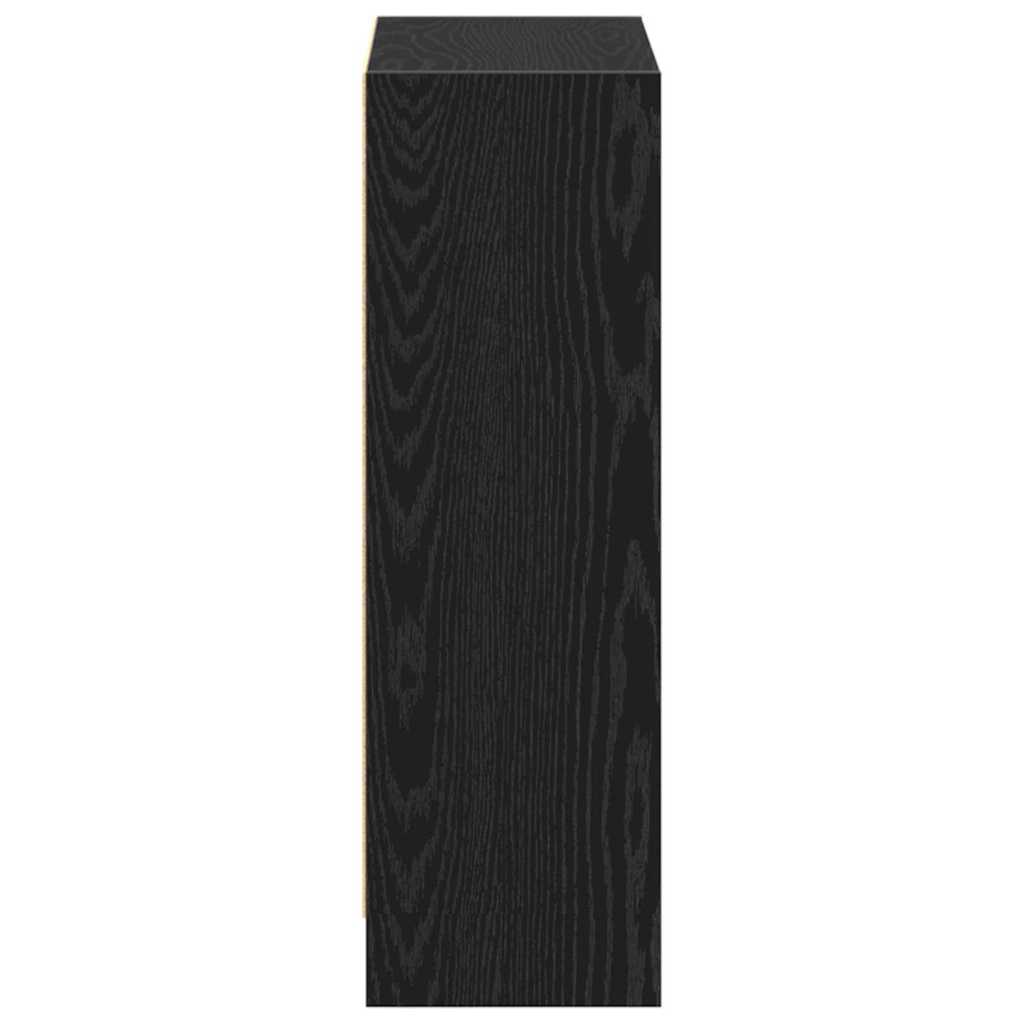 Bücherregal Schwarz Eichen-Optik 60 x 24 x 76 cm Holzwerkstoff