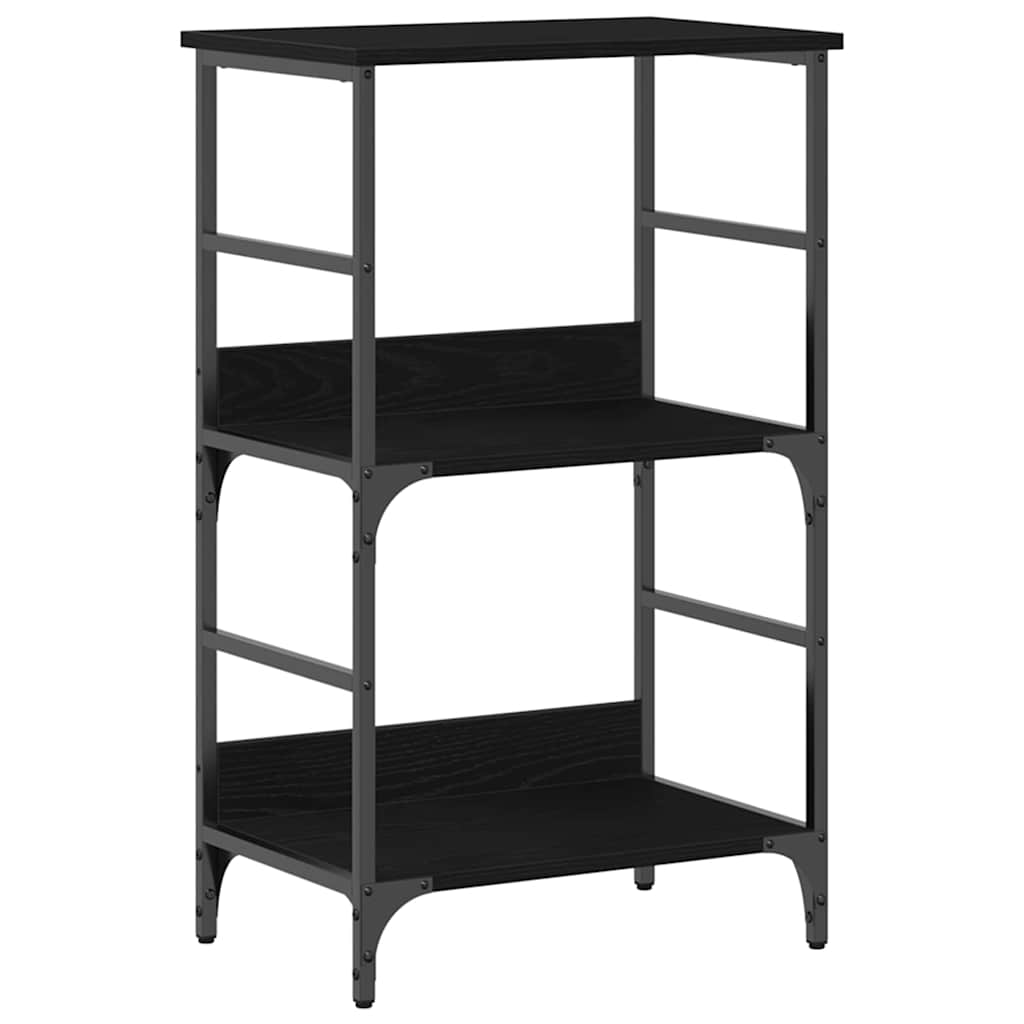 Bücherregal Schwarz Eichen-Optik 50 x 33 x 82 cm Holzwerkstoff