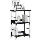 Bücherregal Schwarz Eichen-Optik 50 x 33 x 82 cm Holzwerkstoff