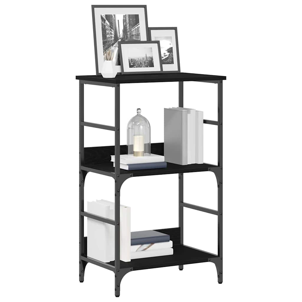 Bücherregal Schwarz Eichen-Optik 50 x 33 x 82 cm Holzwerkstoff