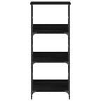 Bücherregal Schwarz Eichen-Optik 50 x 33 x 117,5 cm