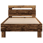 Bettrahmen mit LED Altholz 100 x 200 cm Holzwerkstoff