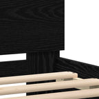 Bettrahmen Schwarz Eichen-Optik 100 x 200 cm Holzwerkstoff