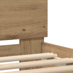 Bettrahmen mit LED Artisan-Eiche 90 x 190 cm Holzwerkstoff